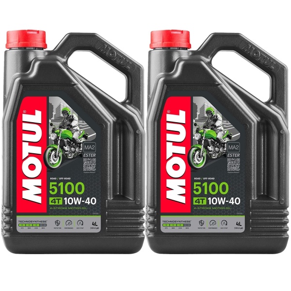 Set 2 Buc Ulei Motor Motul 4T 5100 10W-40 Ester MA2 4L 104068